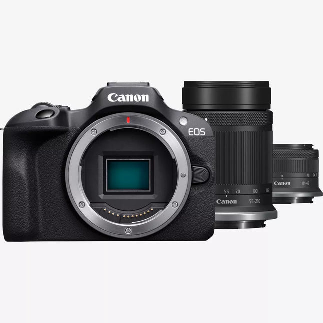 Canon eos R100 14-45  55-210 dubbel zoom kit